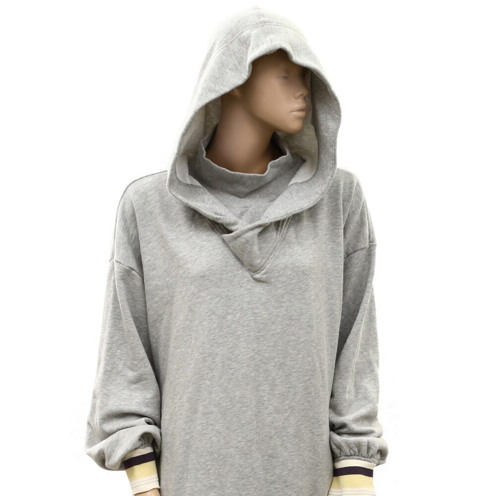Anthropologie Daily Practice Hooded Tiered Ruffle Sweatshirt Dress XL 289837 - Picture 4 of 11